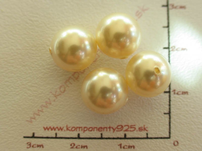 Obrázok pre 5818 8mm Nalepovacia 1 otvor perla  Creamrose