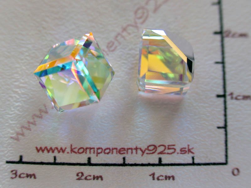 Obrázok pre 4841 Cube 8mm Crystal AB /CAL VZ