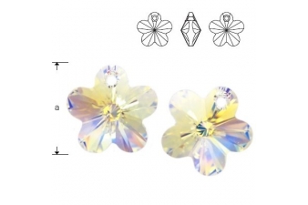 Obrázok pre 6744 Flower Crystal AB 14 mm