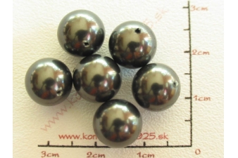 Obrázok pre 5818 10mm Nalepovacia 1 otvor perla  Black