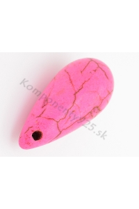 Obrázok pre 0012 Tyrkys umelý ružový  Teardrop  23x10mm 