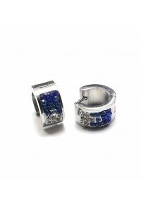 Obrázok pre Naušničky z chirurgickej ocele kryštálikové Sapphire-Crystal 7x13mm