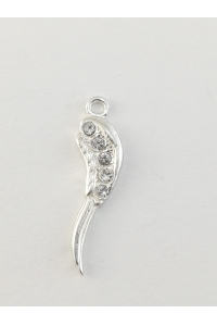 Obrázok pre 925 Prívesok  Anjelske krídlo  Sw kamienky 22x6 mm