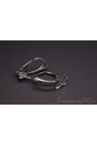Obrázok pre Naušnicové zapínanie  masívne Butterfly 8 mm 925