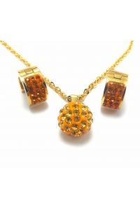 Obrázok pre Set Discoball Topaz z chirurgickej ocele